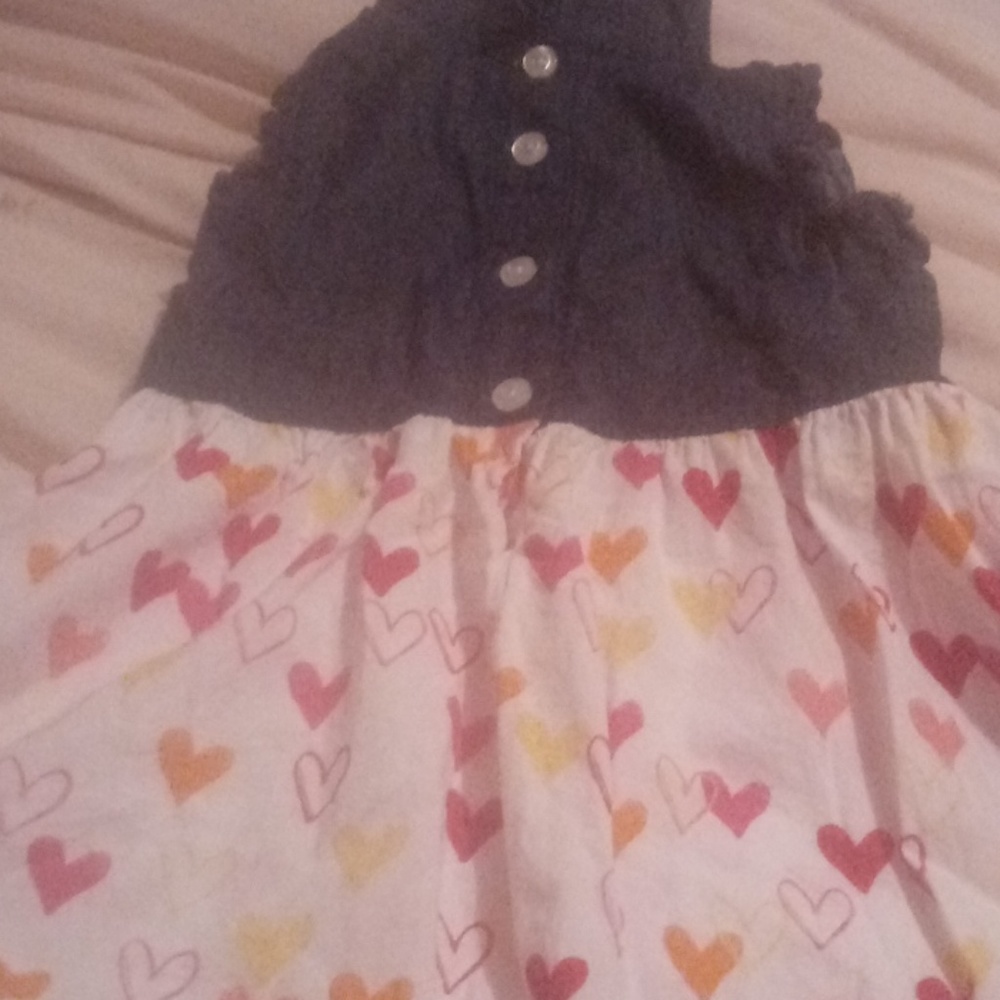 Baby dress top jean hearts on the bottom